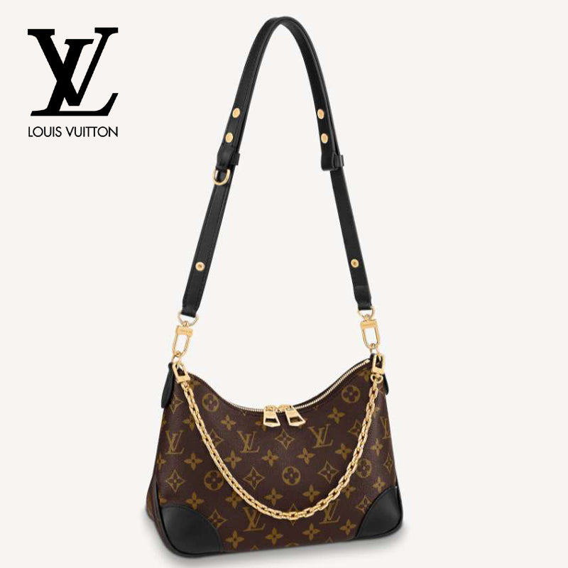 Louis Vuitton Black Monogram Boulogne Shoulder Crossbody Bag Tote