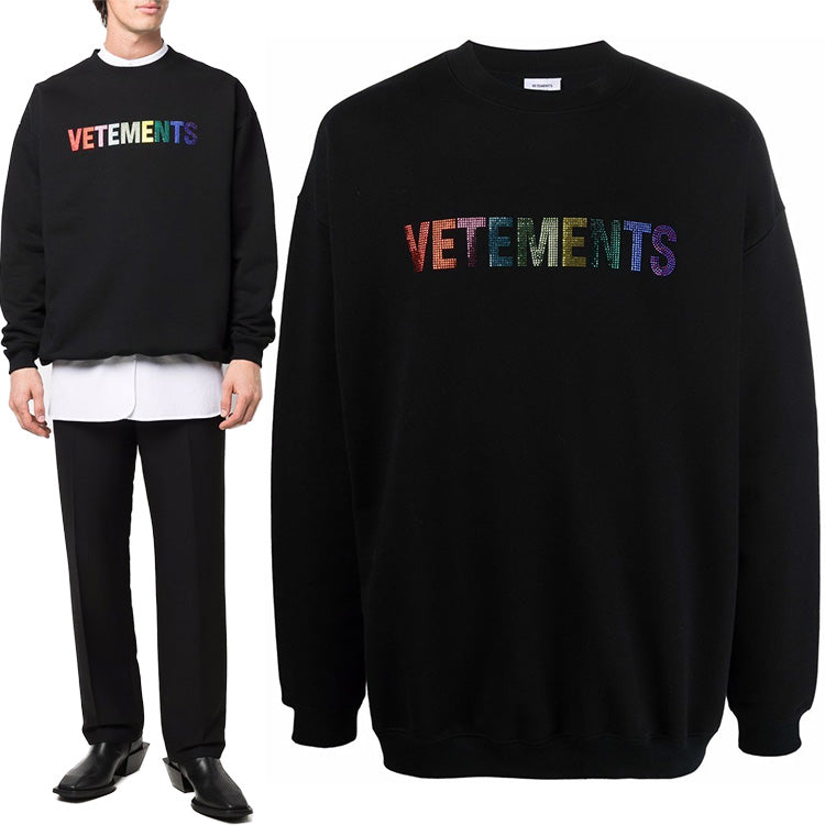 Vetements Crystal Logo Crewneck Sweatshirt UE52TR520B