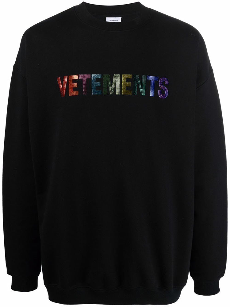 Vetements Crystal Logo Crewneck Sweatshirt UE52TR520B