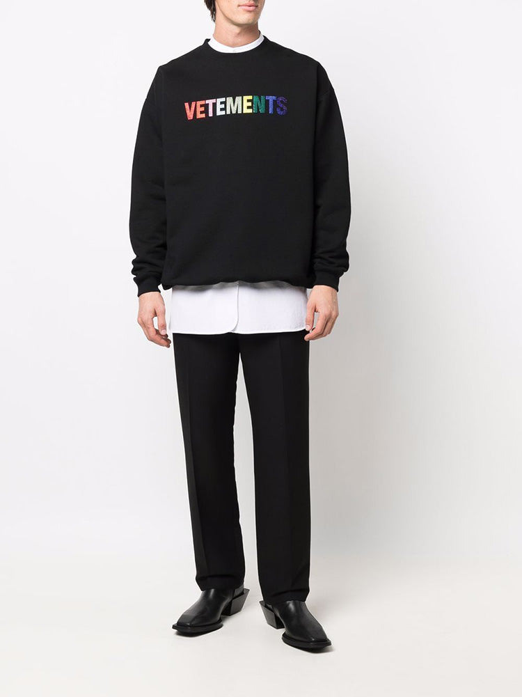 Vetements Crystal Logo Crewneck Sweatshirt UE52TR520B