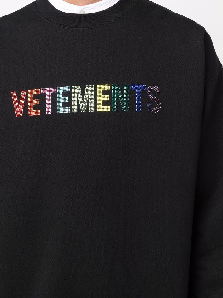 Vetements Crystal Logo Crewneck Sweatshirt UE52TR520B