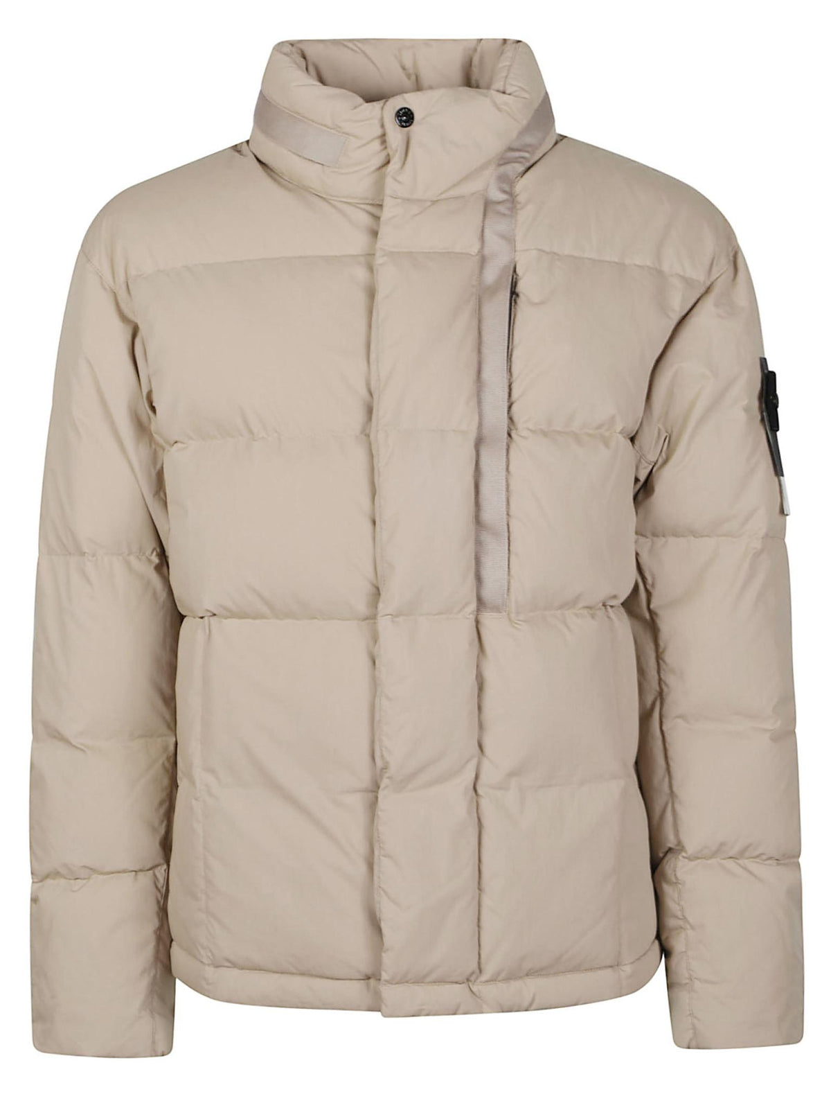 STONE ISLAND Black Down Puffer Jacket Men’s Outerwear