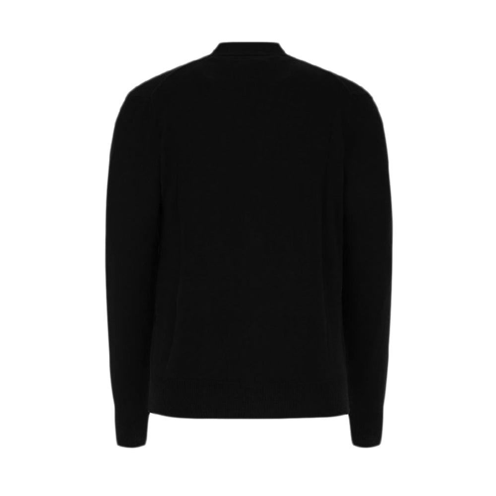 Vivienne Westwood ORB Logo V-Neck Cardigan Black Cotton Knit Men