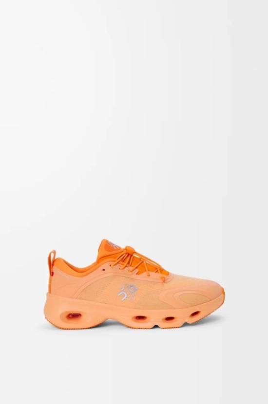 LOEWE White Leather Low-Top Sneakers L929282X389100 ORANGE DOM