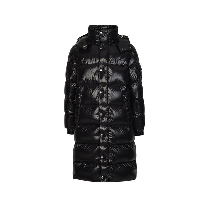 Moncler Black Hanoverian Logo Patch Long Down Puffer Jacket f 1C000 06 C0081 999