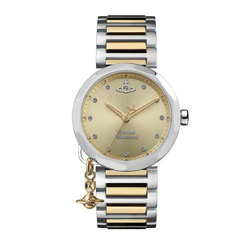 Vivienne Westwood Silver Gold-Tone Metal Watch for Women VV246CPSG