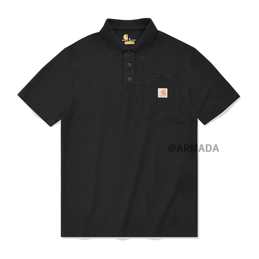 Carhartt Workwear Polo Short Sleeve T-Shirt Black 106685