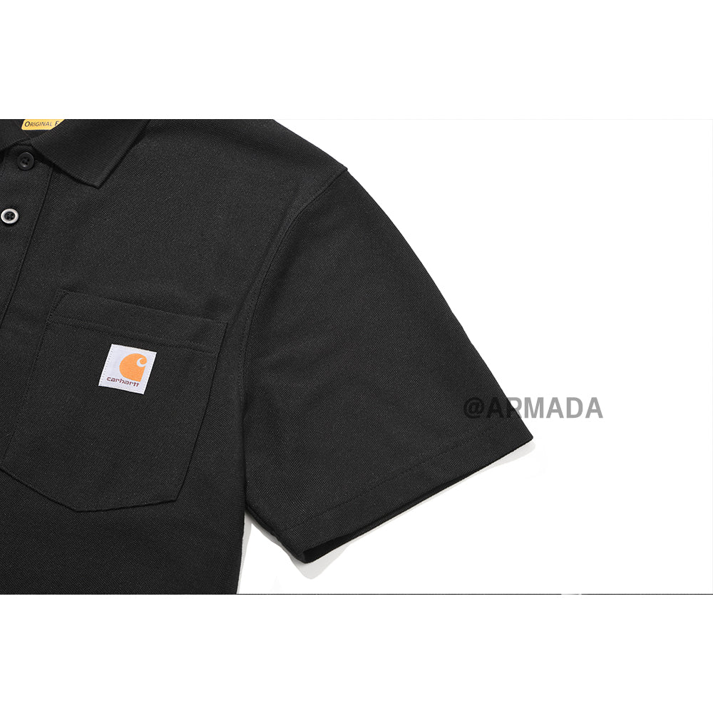 Carhartt Workwear Polo Short Sleeve T-Shirt Black 106685