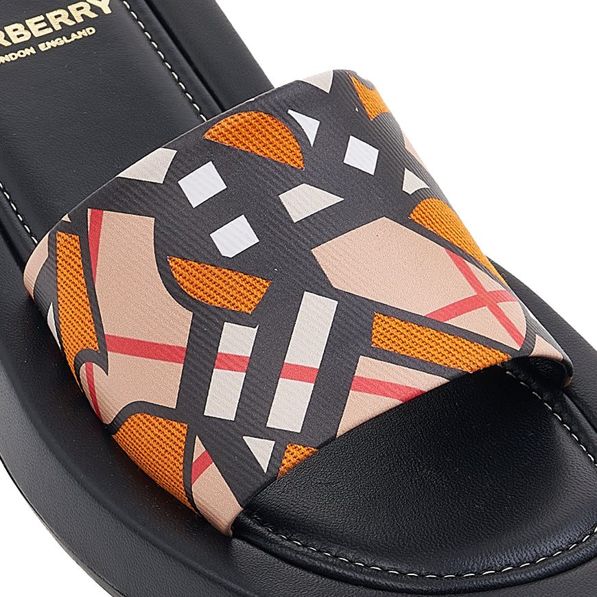 BURBERRY Women’s TB Monogram Canvas Slide S 8056188 LF SDL BUCKINGHAM TB A5086 1