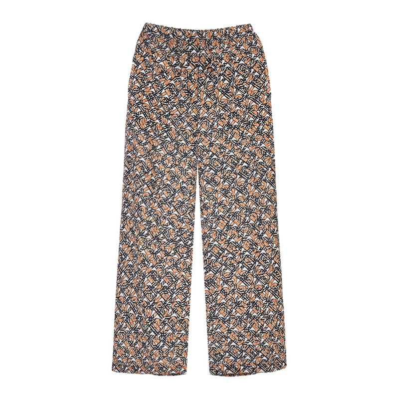 BURBERRY Monogram Print Wide Leg Sweatpants Women A1880