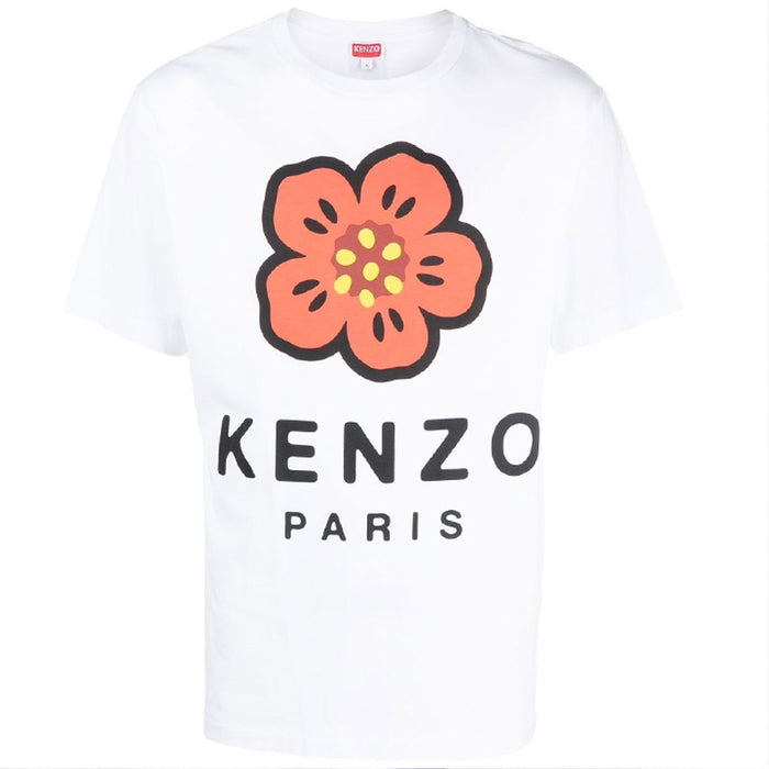KENZO Bok Flower Logo Print T-Shirt White Men’s