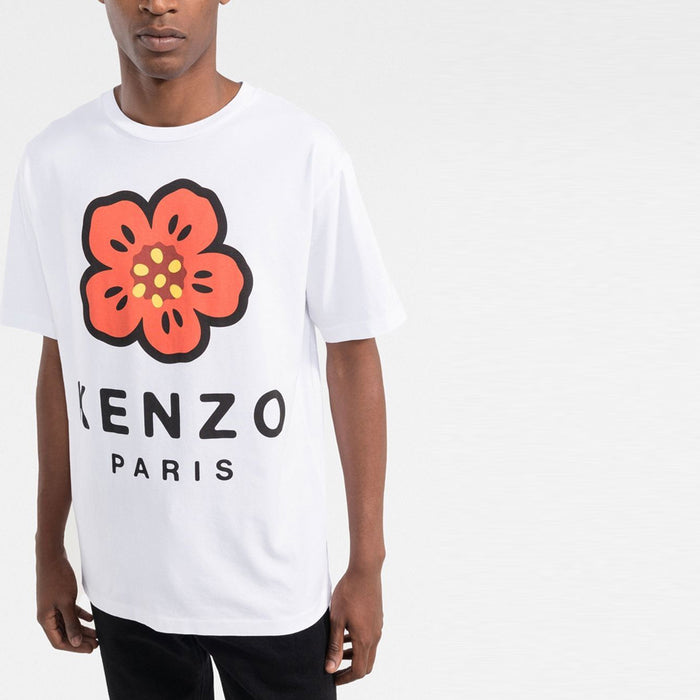 KENZO Bok Flower Logo Print T-Shirt White Men’s