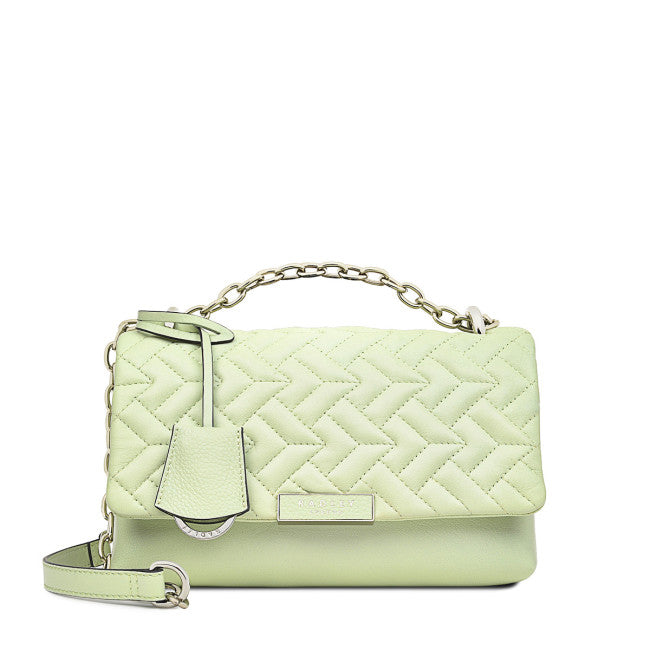RADLEY LONDON Mill Bay Quilted Medium Flapover Crossbody Bag Cucumber