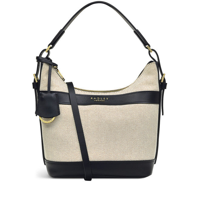 RADLEY LONDON Peregrine Road Canvas Medium Zip-Top Crossbody Bag Black
