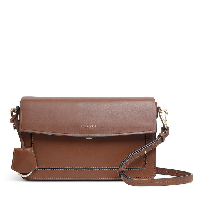 RADLEY LONDON Apsley Road Medium Flapover Crossbody Bag Tan