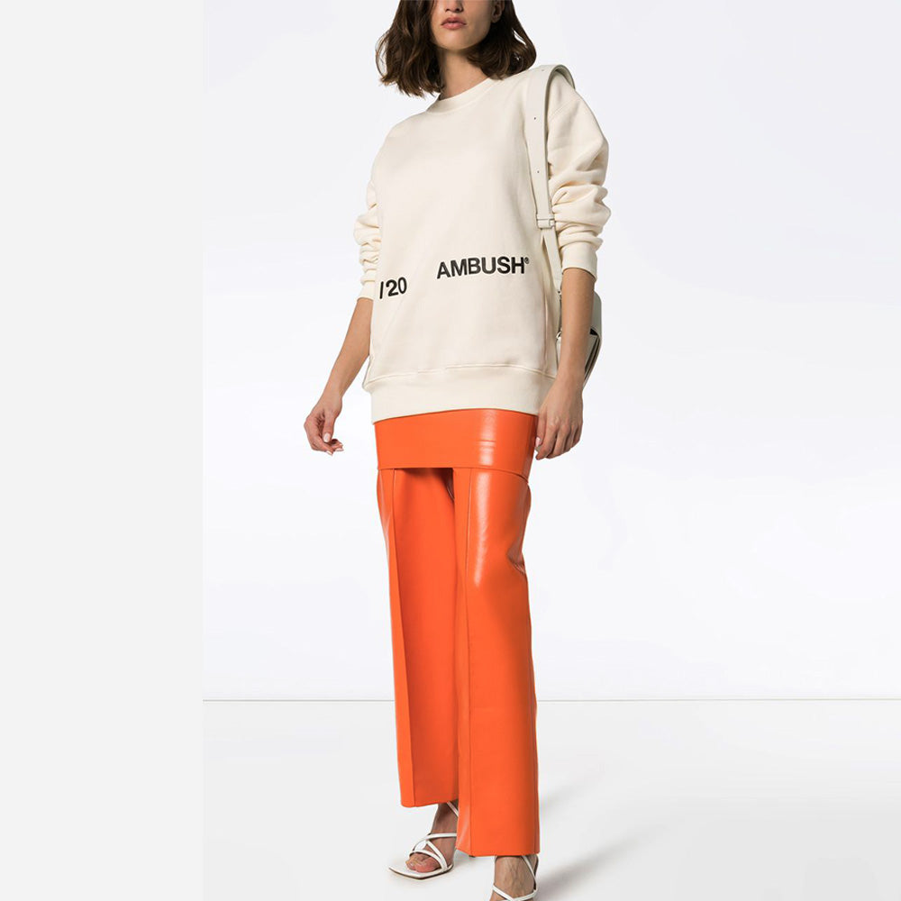 AMBUSH Logo Crewneck Sweatshirt Off White Women’s
