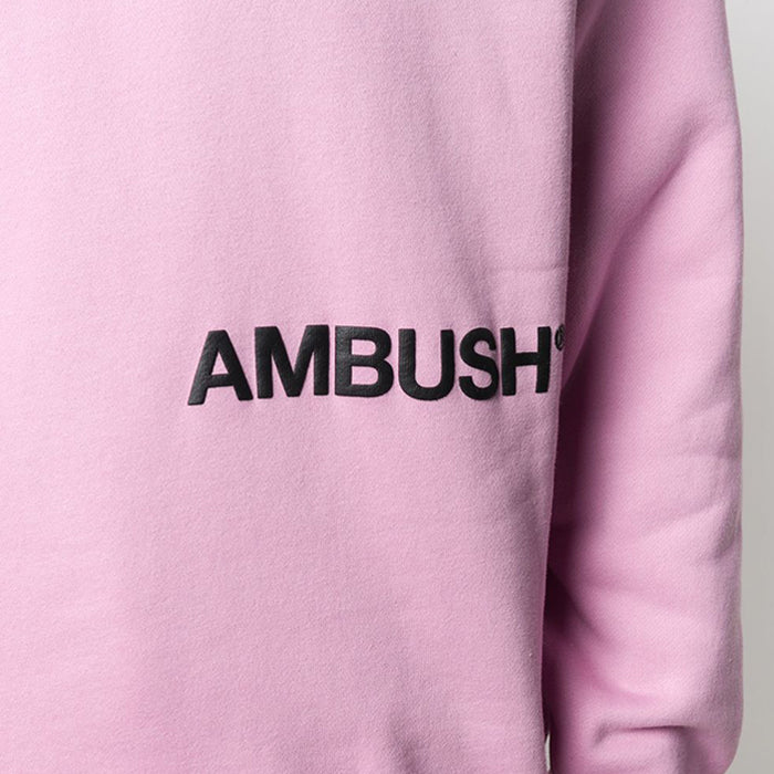 AMBUSH Pink Logo Crewneck Sweatshirt Women