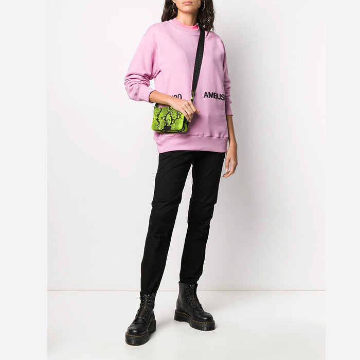 AMBUSH Pink Logo Crewneck Sweatshirt Women