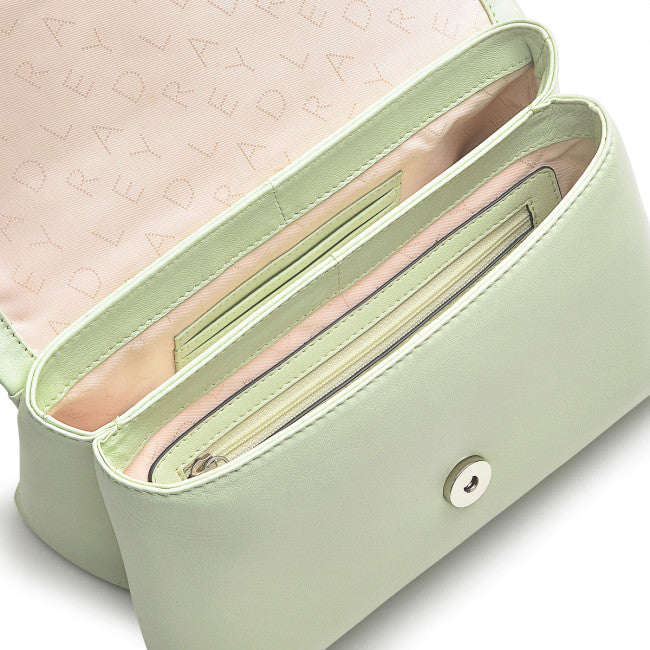RADLEY LONDON Mill Bay Quilted Medium Flapover Crossbody Bag Cucumber