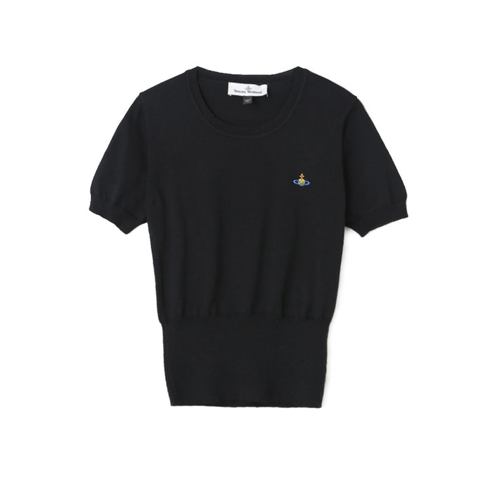 Vivienne Westwood Black BEA Knit Round Neck Top