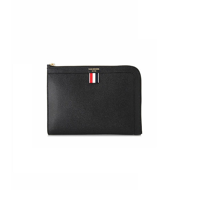THOM BROWNE Men's Pebble-Grain Leather Mini Clutch MAC072A 00198 001 1