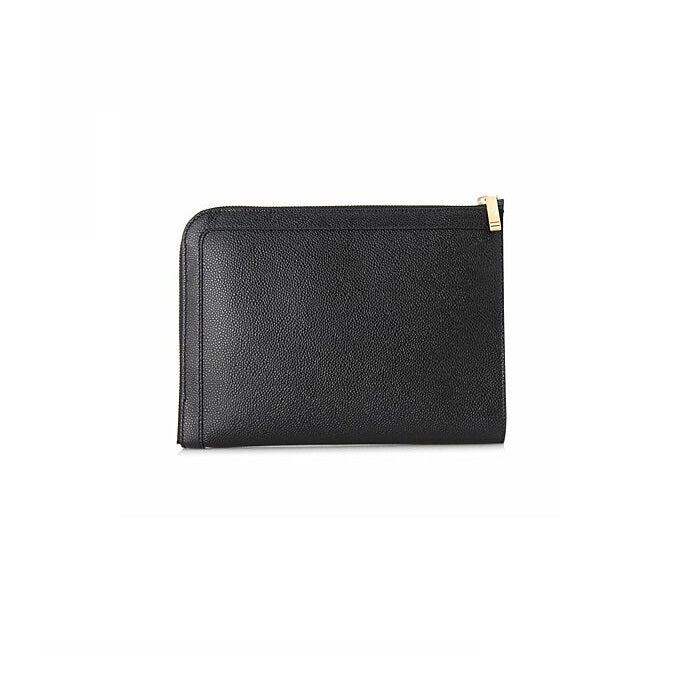 THOM BROWNE Men's Pebble-Grain Leather Mini Clutch MAC072A 00198 001 1