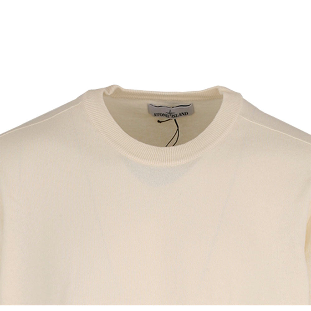 STONE ISLAND Black Knit Short-Sleeve T-Shirt