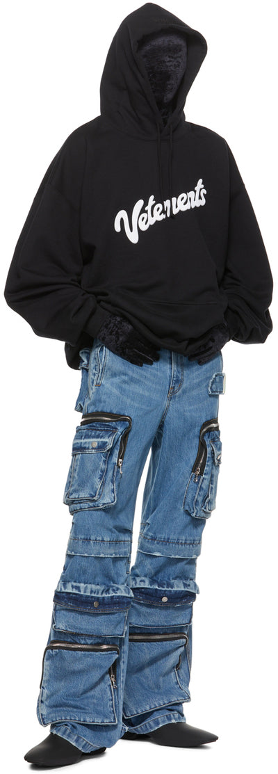 Vetements Oversized Sweet Logo Black Hoodie UA53HD320B