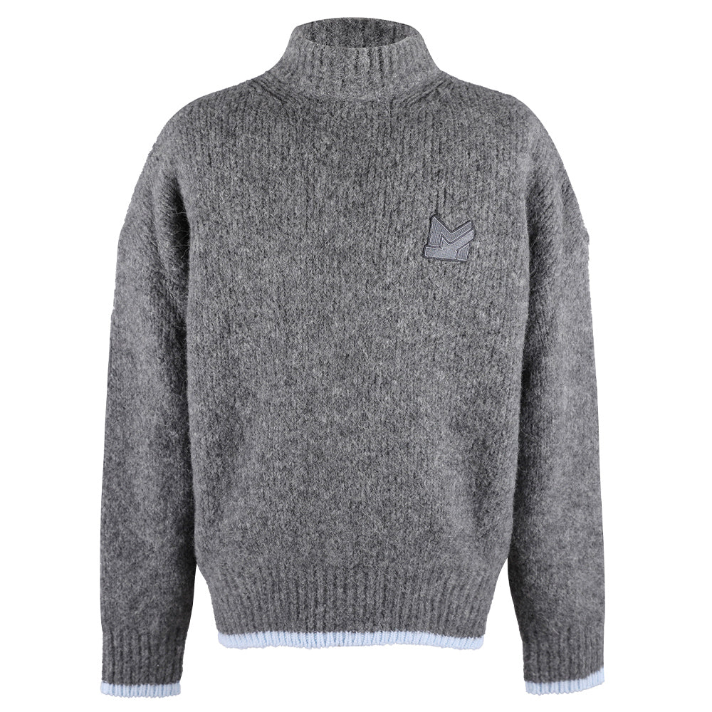 Maison Kitsune Men's Logo Patch High Neck Sweater HW00538KT1040 H150