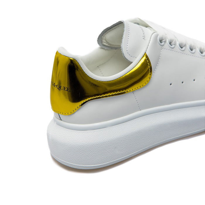 Alexander Mcqueen Women's Oversized Metallic Gold Tab Low-Top 676702 WICGG 9429