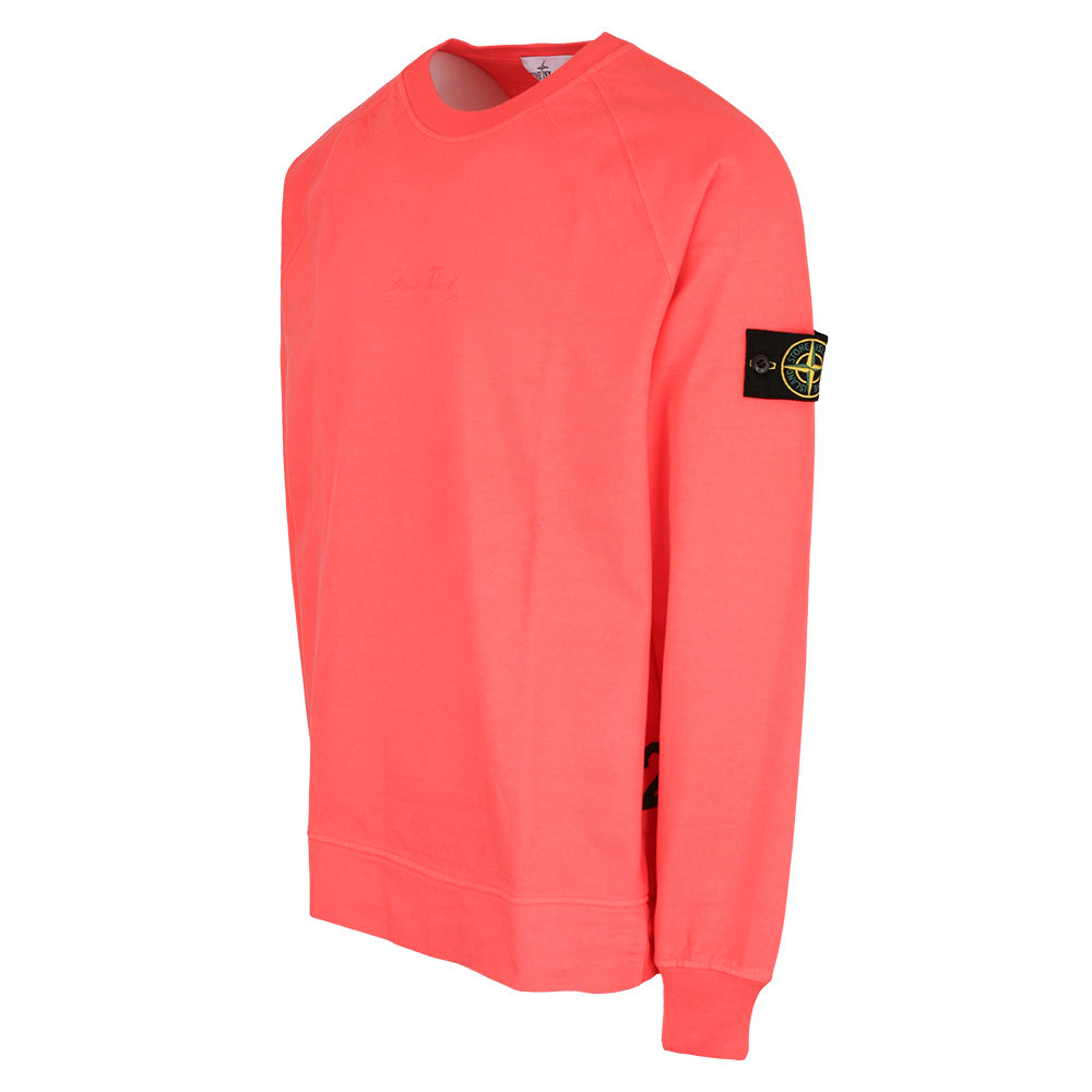 STONE ISLAND Green Logo Patch Crewneck Sweatshirt Men