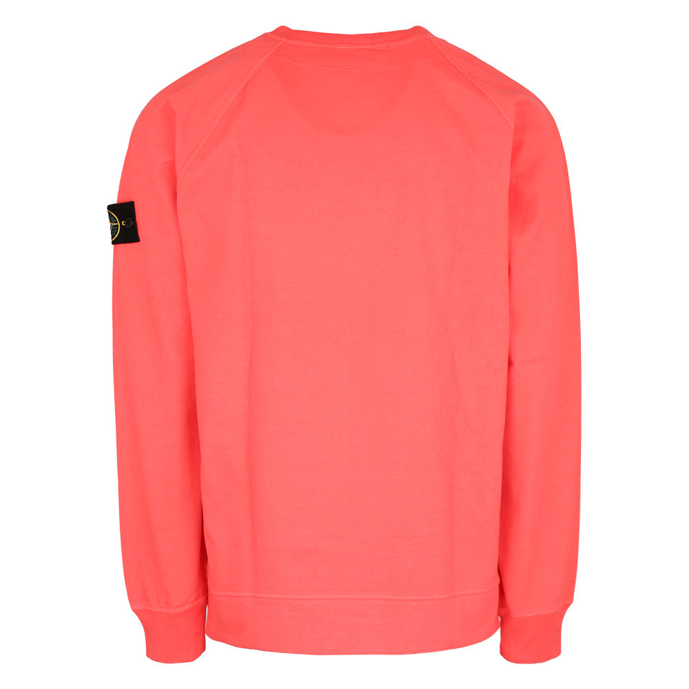 STONE ISLAND Green Logo Patch Crewneck Sweatshirt Men