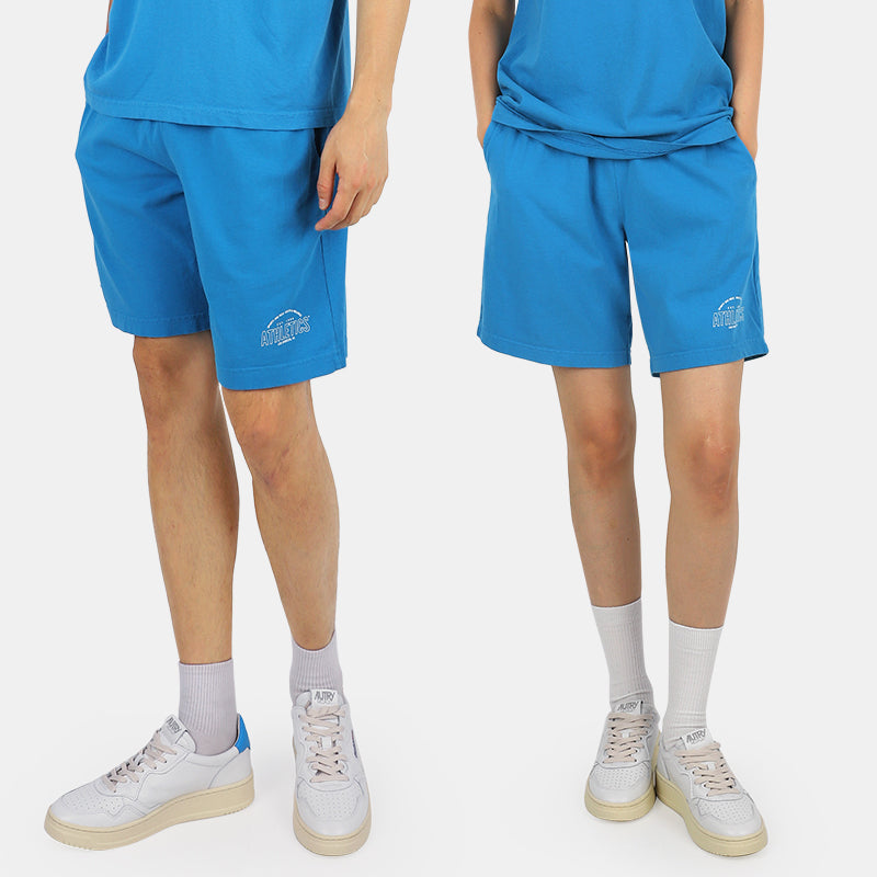 SPORTY&RICH Ocean White Athletic Gym Unisex Shorts ATHLETICS GYM SHORT