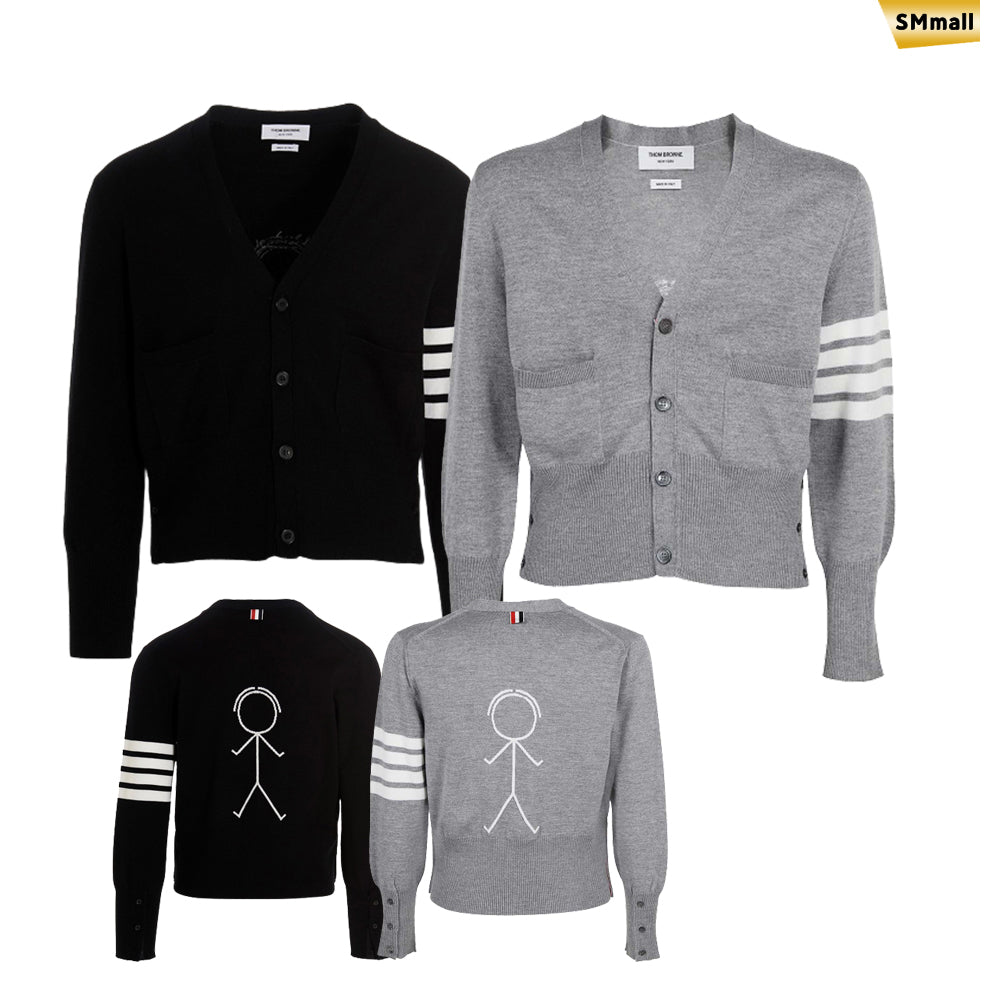 THOM BROWNE Mister Thom Cardigan Wool Men’s Knit Sweater Collection