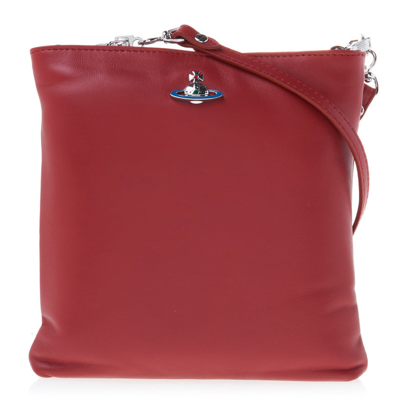 Vivienne Westwood Women’s Square Logo Crossbody Bag Black Leather