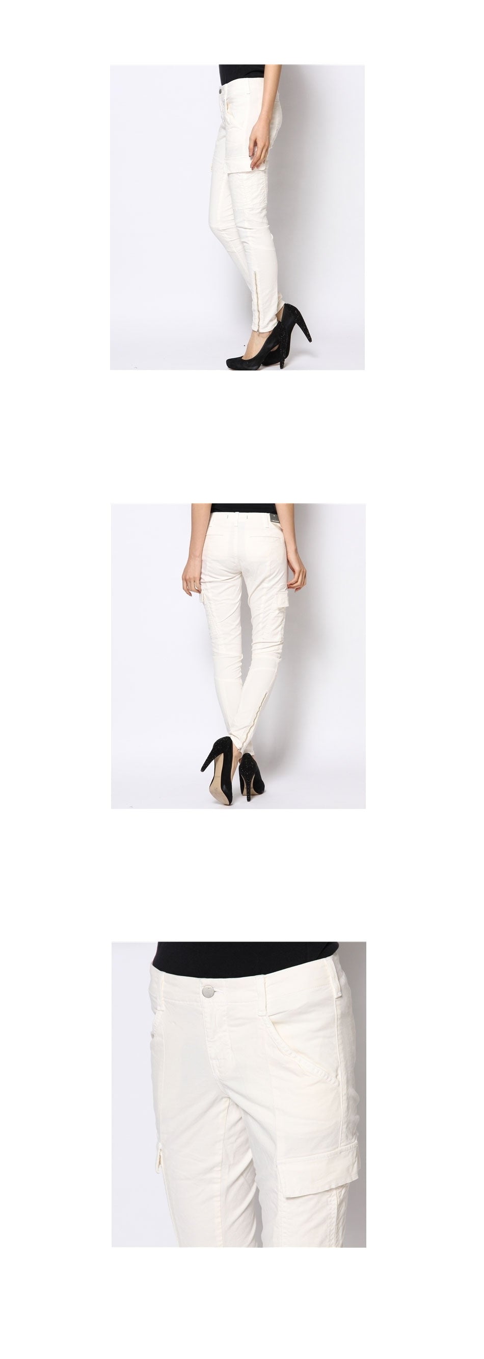 J BRAND Low Rise Skinny Cargo Pants HOULIHAN Navy Cotton Blend