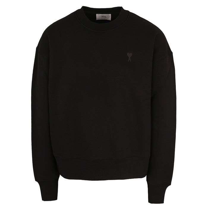 AMI Loose Fit Fleece Sweatshirt Men Black