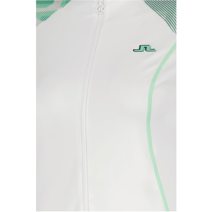 J LINDEBERG Jun 3D Sleeve Golf Zip-Up T-Shirt White