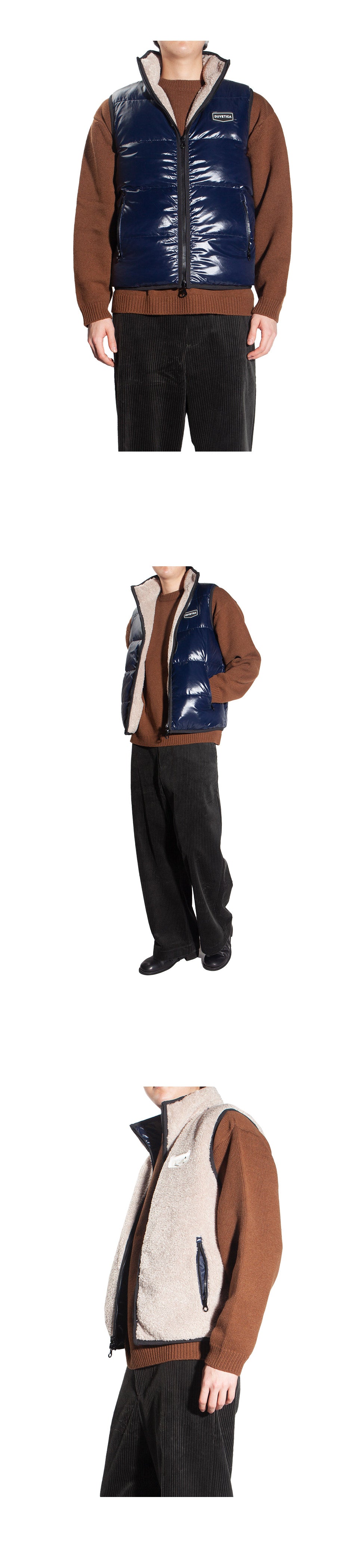 Duvetica Men's Reversible Down Puffer Vest VUDV06525K0001