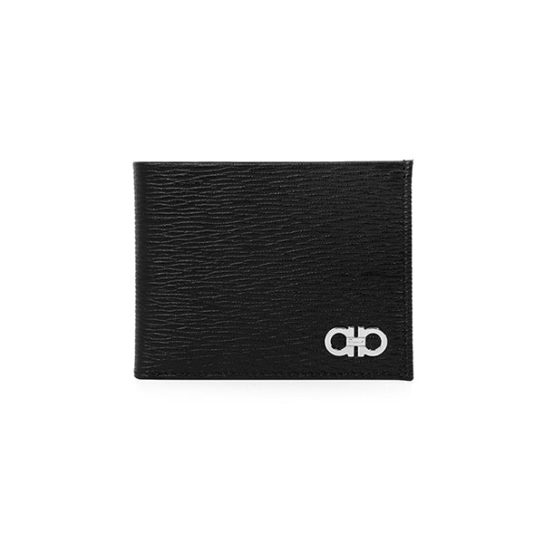 Ferragamo Black Leather Bifold Wallet for Men A066 0685994