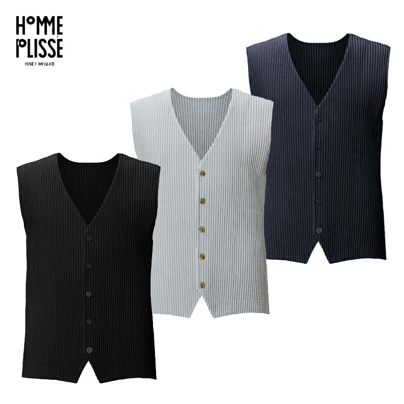 Issey Miyake Homme Plissé Basic Vest Tank Top