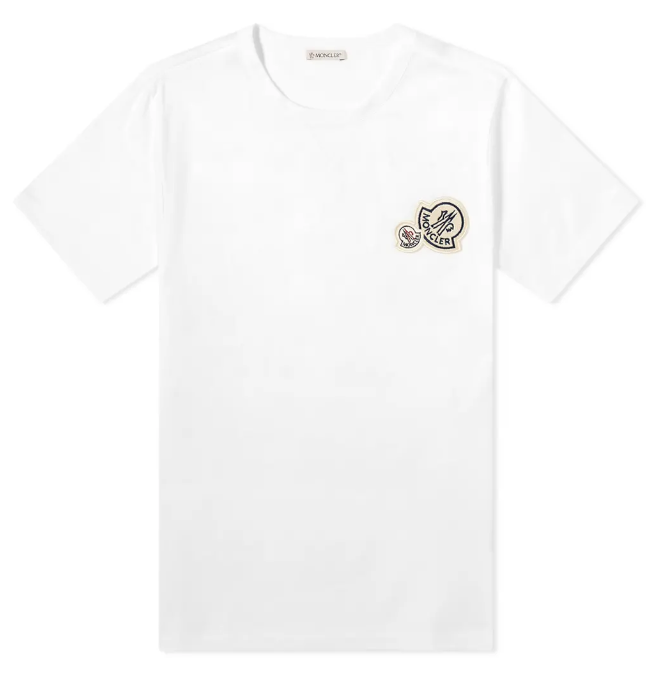 Moncler Double Logo T-Shirt Black White Men’s Top