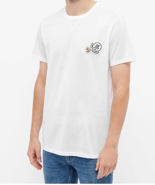 Moncler Double Logo T-Shirt Black White Men’s Top