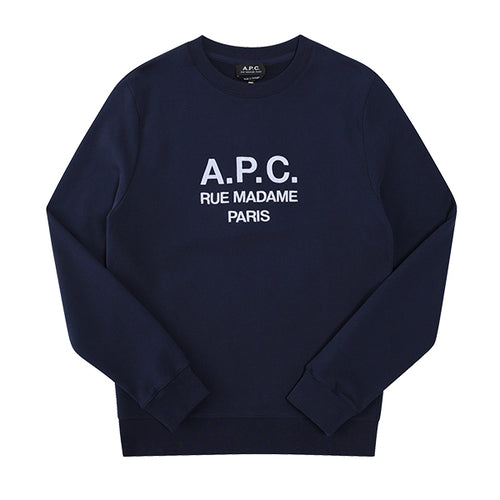 A.P.C. Marine Logo Crewneck Sweatshirt for Men COEZD H27500 IAJ MARINE