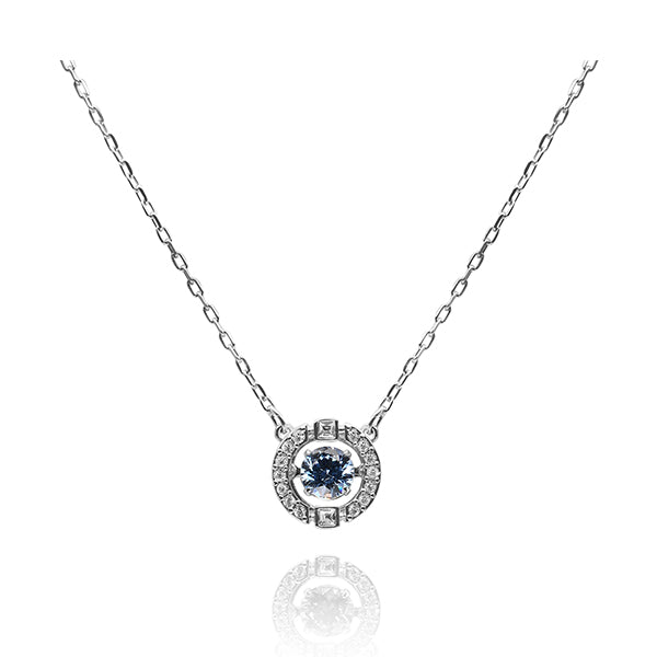 Swarovski Round Stone Pendant Necklace for Women 5279425 Sparkling Dance Round