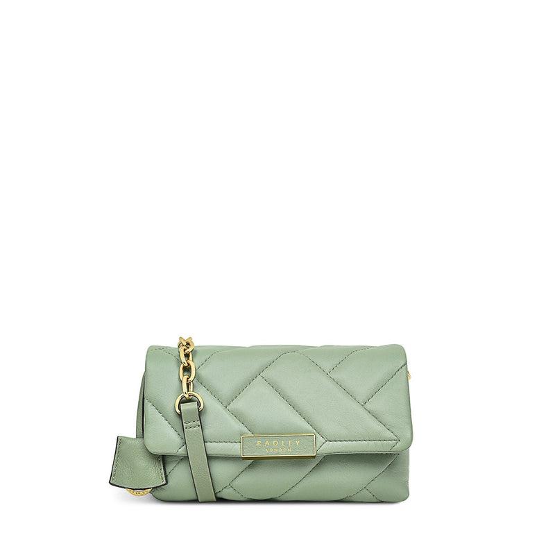 RADLEY LONDON Quilted Small Flapover Crossbody Bag Jade