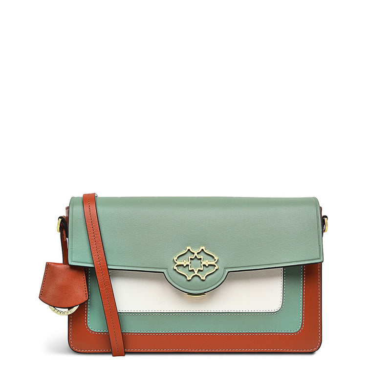 RADLEY LONDON Apsley Road Inlay Medium Flapover Crossbody Bag Ginger Biscuit
