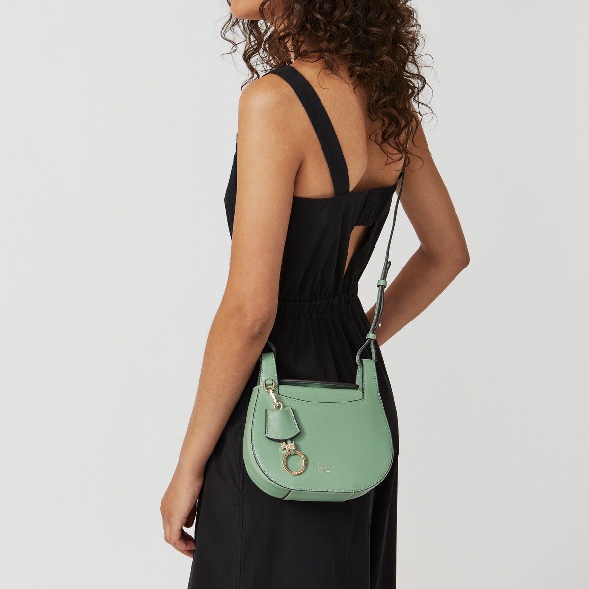 RADLEY LONDON Half Moon Street Small Flapover Crossbody Bag Jade Green