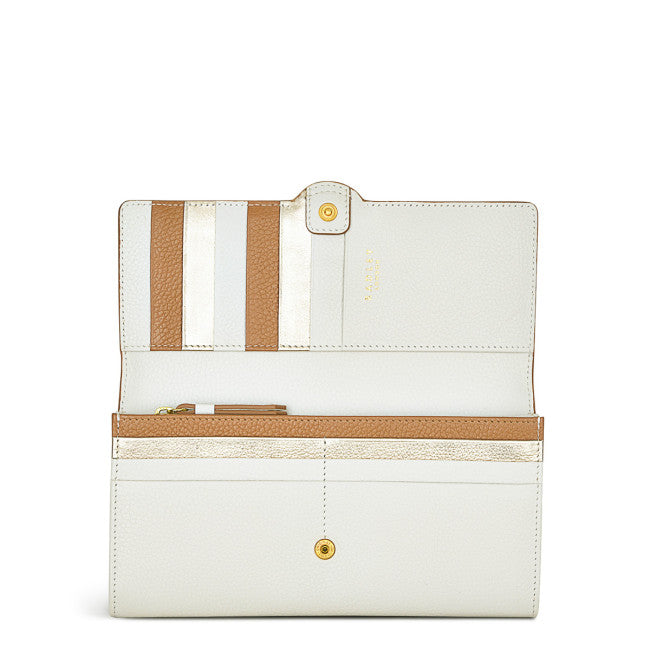 RADLEY LONDON Lune Street Color Block Large Flapover Matinee Wallet Chalk