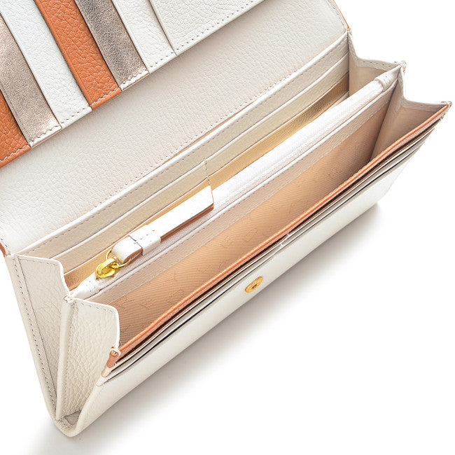 RADLEY LONDON Lune Street Color Block Large Flapover Matinee Wallet Chalk